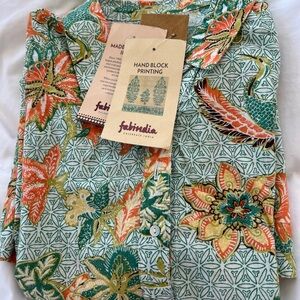 Fabindia hand block printed Tunic NWT. Size M